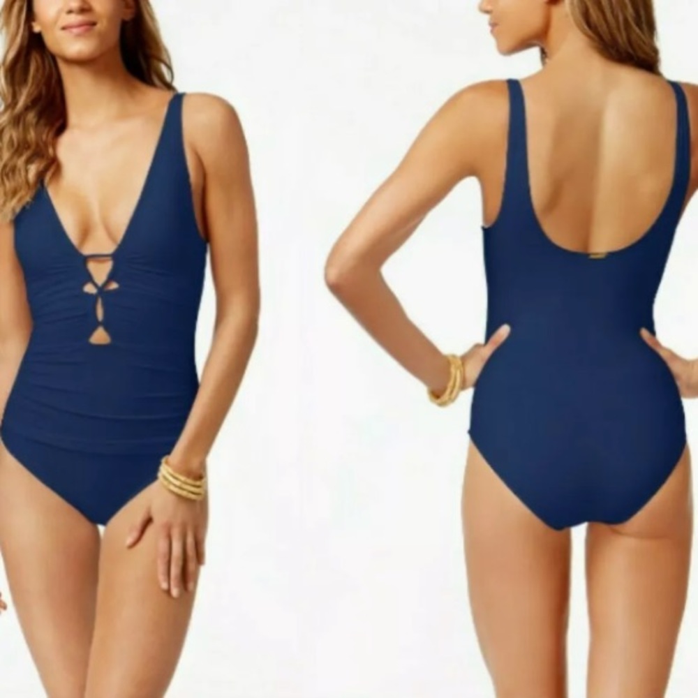 Lauren Ralph Lauren Cutout One Piece Swimsuit